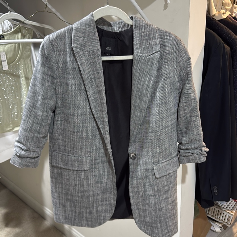 River island ruched sleeve blazer
